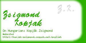 zsigmond kopjak business card