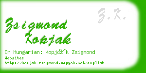 zsigmond kopjak business card
